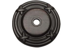 10 Pack - Cosmas 9468ORB Oil Rubbed Bronze Cabinet Hardware Knob Backplate/Back Plate