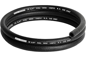EVIL ENERGY 5/8 Fuel Hose Line Push Lock NBR Rubber SAE 30R7 5FT 150PSI
