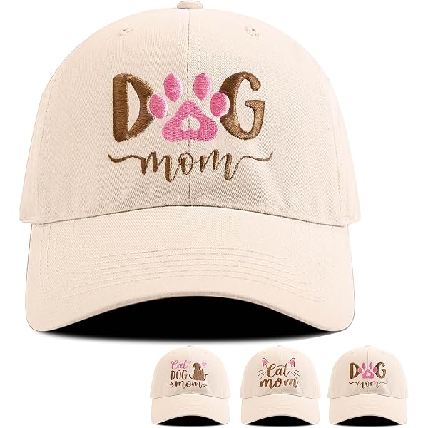 Best Dog Mom Gifts for Women - Cotton Baseball Cap Adjustable Sun Protection Hat Dog Mom Cap (One Size Fits All) – Pelsbarn.org main image 3