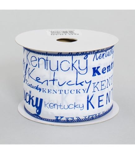 Kentucky Silhouette Wired Edge Ribbon 2.5 X 10 Yards Size