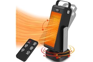 OKOIUM Space Heaters for Indoor Use,2024 Newest Upgraded Space Heater Portable,1500W Space Heater Large Room,2s Fast Heating,3D Oscillating,Heater for Bedroom,Office