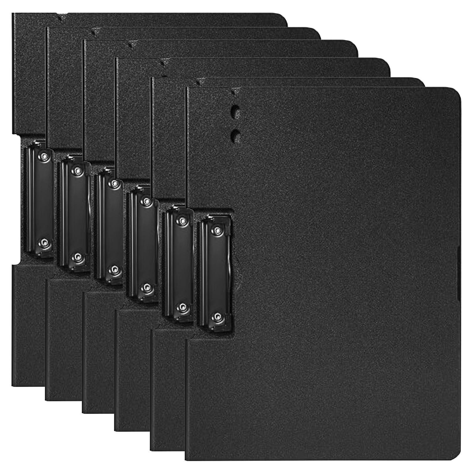 A4 Clipboard with Cover, 6 Pack Foldover A4 Clipboard File Document Organiser for Business,Office,School or Restaurant - Black