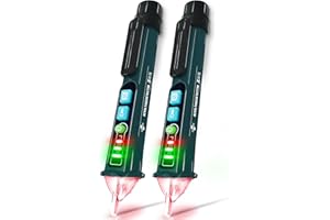 Voltage Tester, X-XIANQI Non Contact Voltage Tester Detector, Electric Electricity Tester Pen Dual Range 12V-1000V/48V-1000V, Live Wire Tester with LED Flashlight, Buzzer(2 Pack Green)