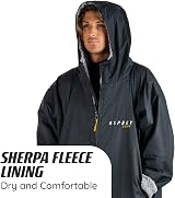Osprey Changing Robe Kids and Adults Waterproof Hooded Beach Wear Black view 5