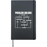 Problem Solving Chart Geek Nerd Computer Programmer Men Hardcover Journal, Black
