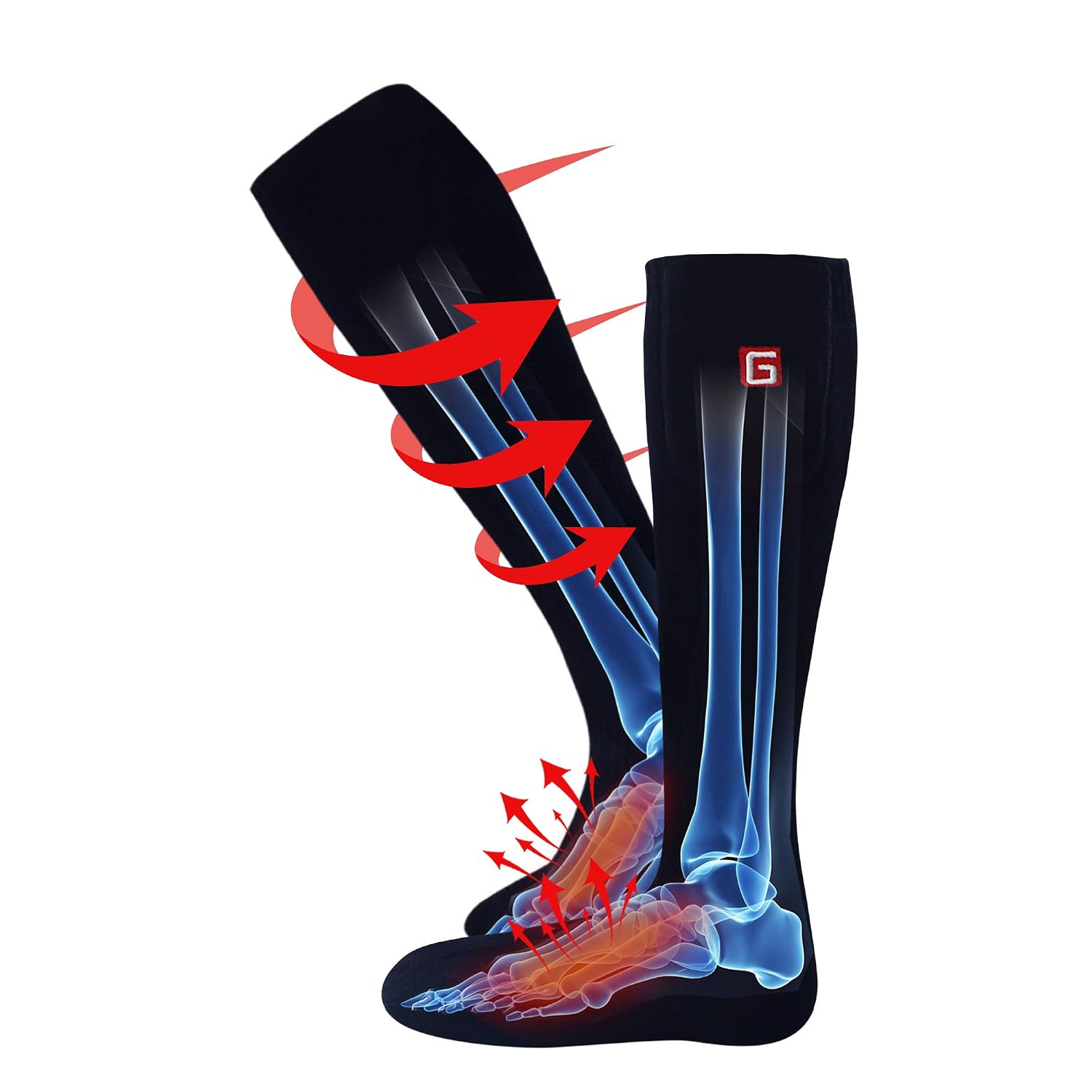Autocastle Rechargeable Electric Heated Socksmen Women Battery Powered Heated Socks Kitwinter Warm Thermal Heated Socks For Chronically Cold
