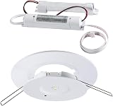 Knightsbridge 3W Emergency Downlight Green 70-130mm Non-Maintained view 1