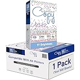 Excellent Copy Paper, 20 lb, Letter Size 8.5” x 11”, 97 Brightness, 500 Sheets (1 Pack) – 75 GSM Printer Paper for Laser, Ink