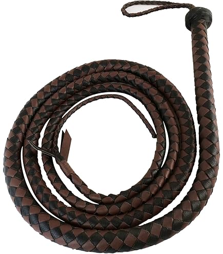 Ardour Crafts 06 Feet Long 12 Plait Genuine Real Leather Bull Whip Heavy Duty Bullwhip Dark Brown Whip In | Whizz Whips - Foto 13