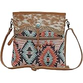 Myra Bag Western Canvas Crossbody Bag for Women - Cotton and Upcycled Leather Shoulder Bag Reboot