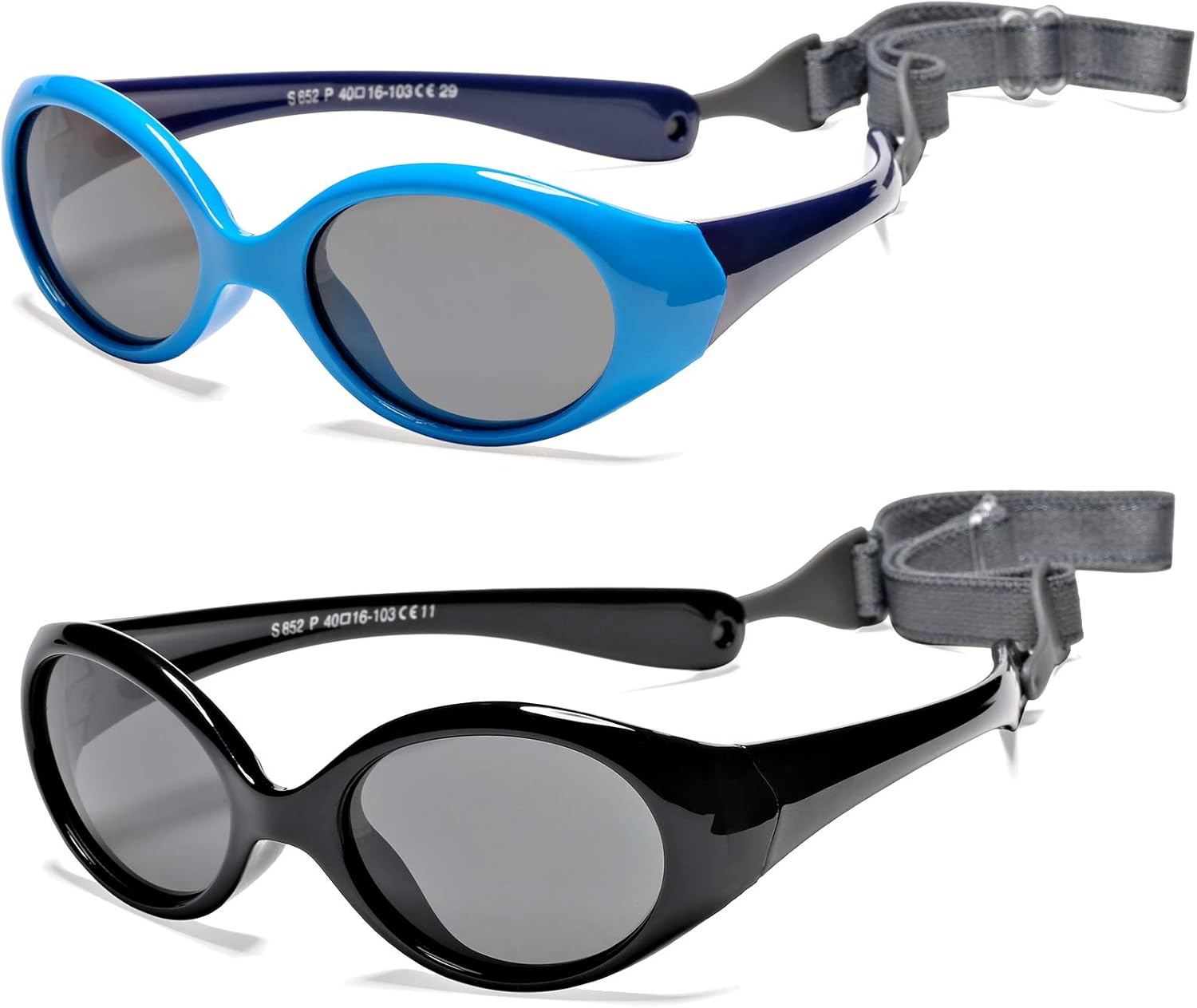 Baby Polarized Sunglasses with Adjustable Strap for Infant