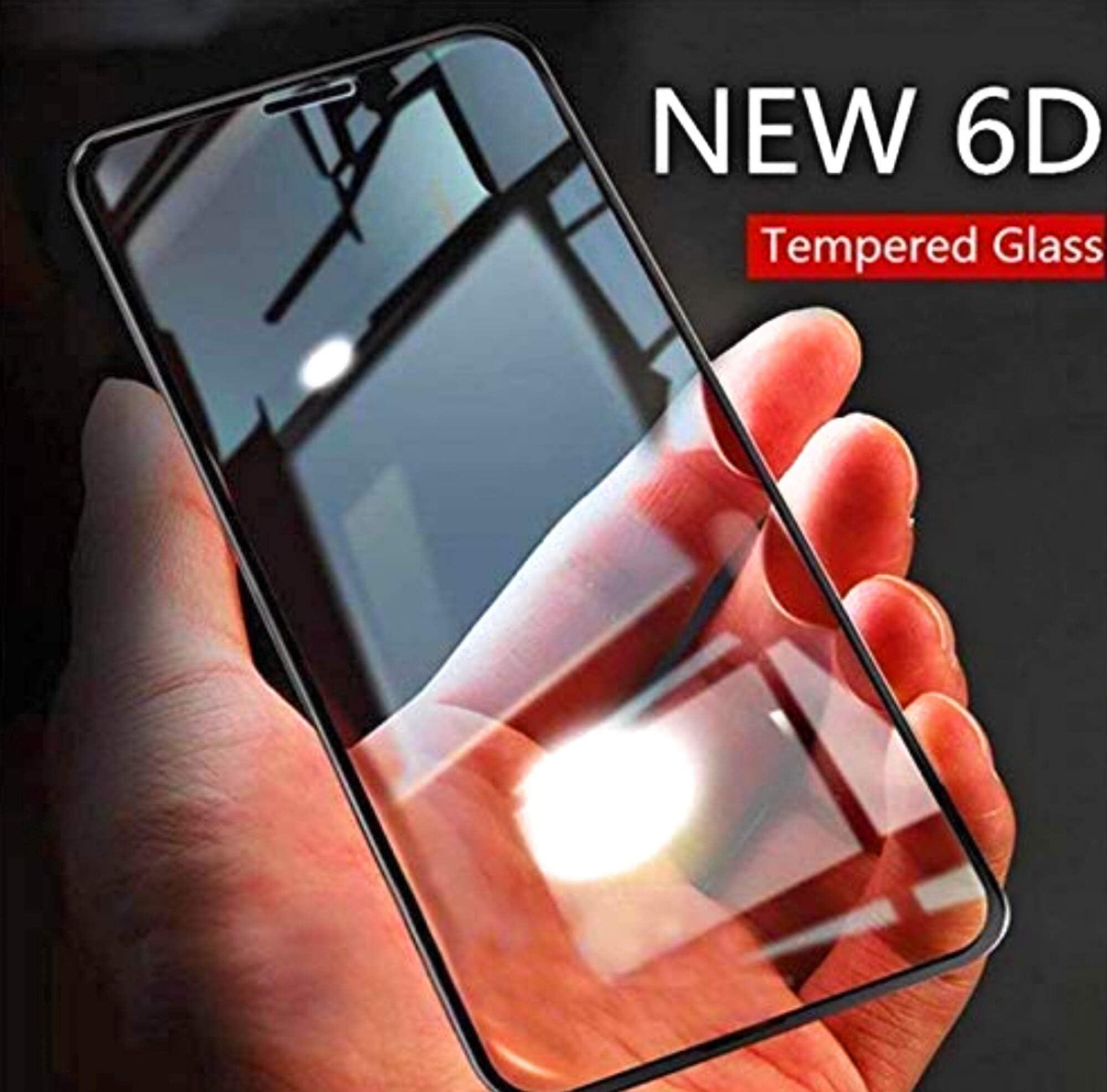 SuperdealsForTheinfinity (Full Glue) for Redmi 6 Pro Full Body 6D Tempered Glass, Full Edge-to-Edge 6D Screen Protector for Xiaomi Redmi 6 Pro - Black