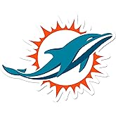 NFL Siskiyou Sports Fan Shop Miami Dolphins Auto Decal 8 inch sheet Team Color