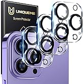 UniqueMe 3 Pack for iPhone 14 Pro Max/14 Pro Camera Lens Protector-Clear | Drop Protection, Case Friendly, 9H Tempered Glass, Camera Cover Screen, New Version