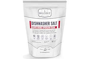 SEA SALT SUPERSTORE Dishwasher Salt - All-Natural Water Softener Salt for a Clean Finish - Compatible with Bosch, Miele, Thermador, Whirlpool Dishwashers and More - Food-Grade Coarse Sea Salt (5 lb Bag)