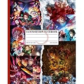 Composition Notebook: Denmon TJR Salayer Manga Anime Wide Ruled - Cool Japanese Style Writing Book For Kids, Teens, Girls, Boys, Students &amp; Anime Lovers At School or College
