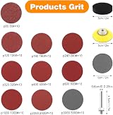 KONGMING 100 Pcs Sanding Discs 50mm 2 inch Grit 80-3000 Kit view 2