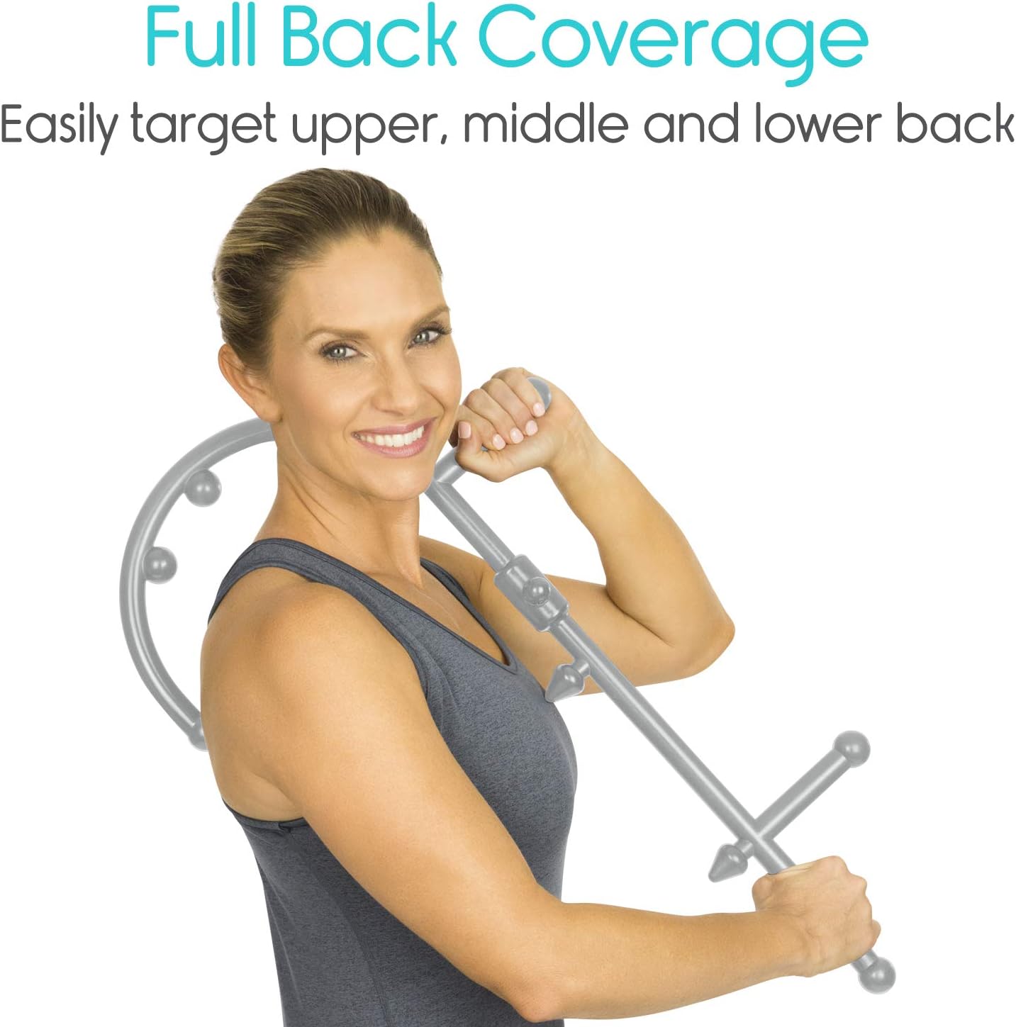 Vive Cane Massager - Hook Massage Stick for Back, Foot, Neck Muscle, Shoulder, Lower Body, Hand, Leg - Self Trigger Point Acupressure Deep Tissue Therapy - Myofascial Release Tool for Women & Men: Health & Personal Care