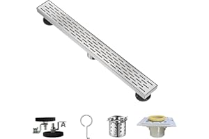 Acebond 32 Inch Linear Shower Drain, Floor Drain Channel for Bathroom, 304SUS Stainless Steel, Fast Drainage, cUPC Certified,