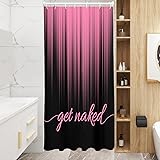 AAtter Black and Pink Shower Curtain Ombre Women