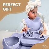 Yum Yum's Baby Weaning Set 10-Piece Complete Feeding Kit Lavender view 5