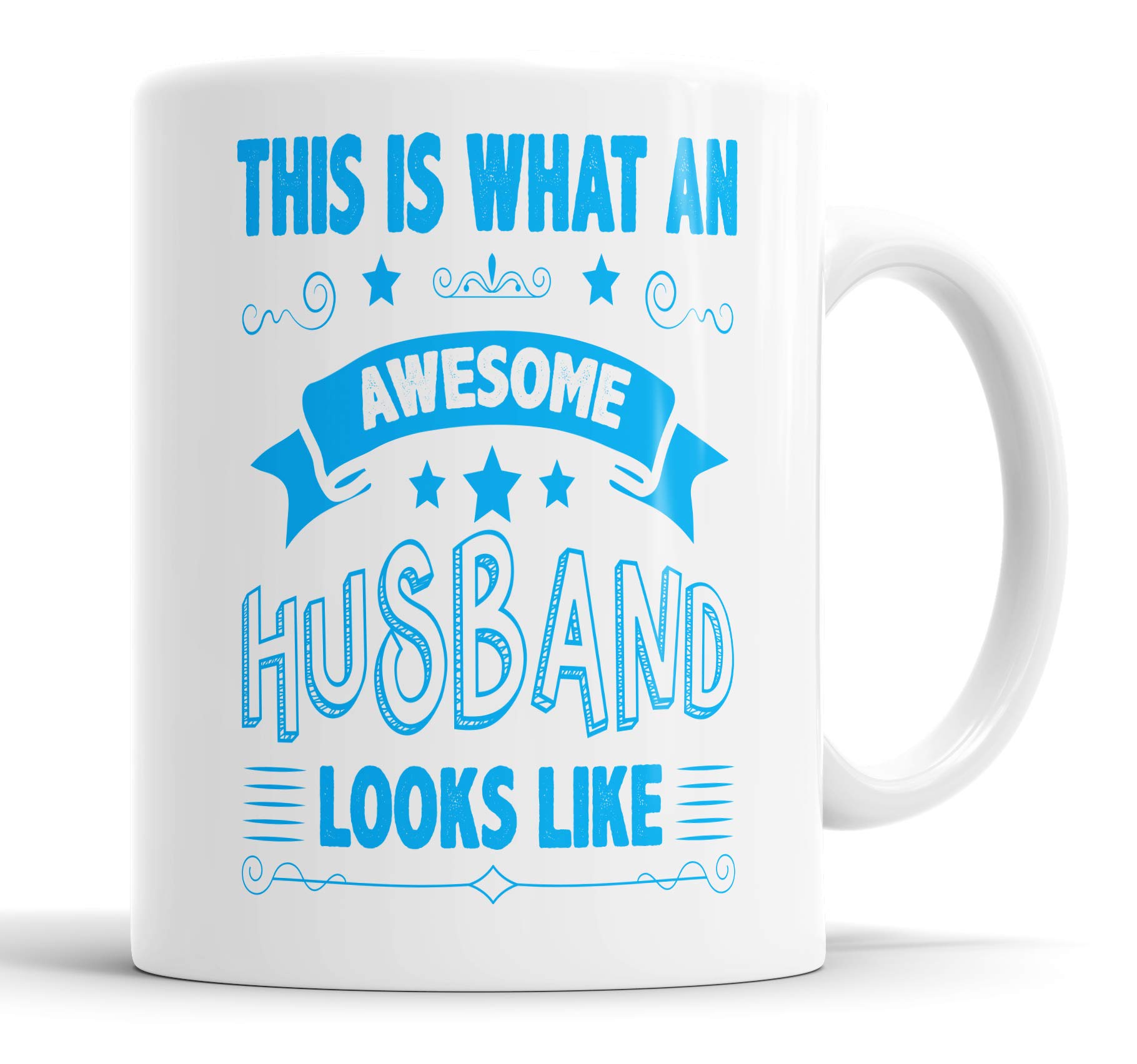 This is What an Awesome Husband Looks Like Mug Humour, Joke, Leaving Present, Friend Gift Cup Birthday Christmas, Ceramic Mugs