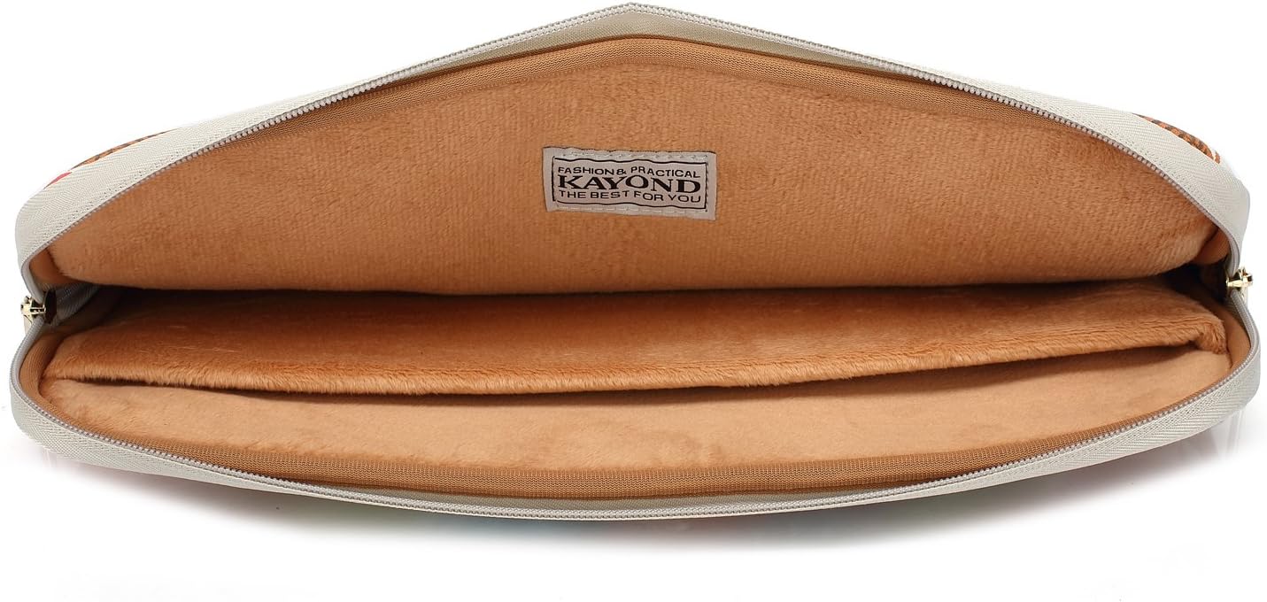 KAYOND Forest Series Pattern Water-resistant 12.5 inch 13 inch Canvas laptop sleeve with pocket for 13.3 inch laptop case macbook air 13 case macbook pro 13 sleeve ipad 12.9 (13-13.3 inch - Image 4