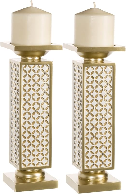 Amazon Com Schonwerk Diamond Lattice Decorative Pillar Candle