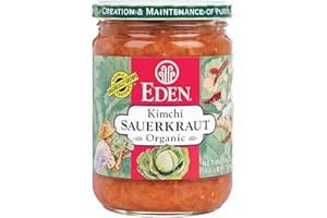Eden Organic Sauerkraut, 18 oz Glass Jar, Kimchi, Fine Cut
