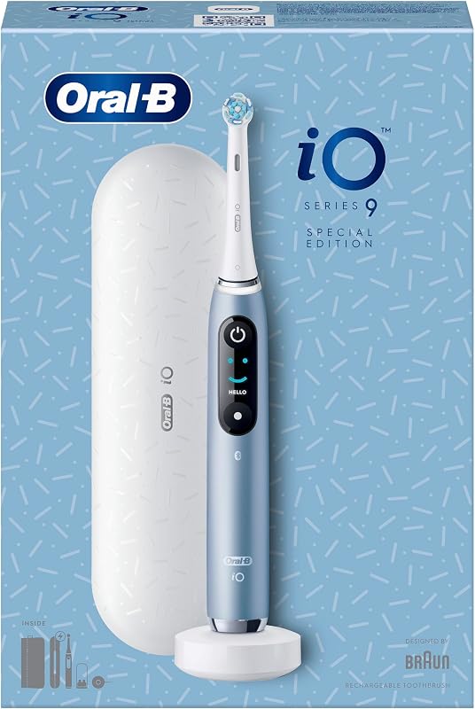 iO 9 Cepillo de Dientes Eléctrico con 1 Cabezal, Aqua Marine