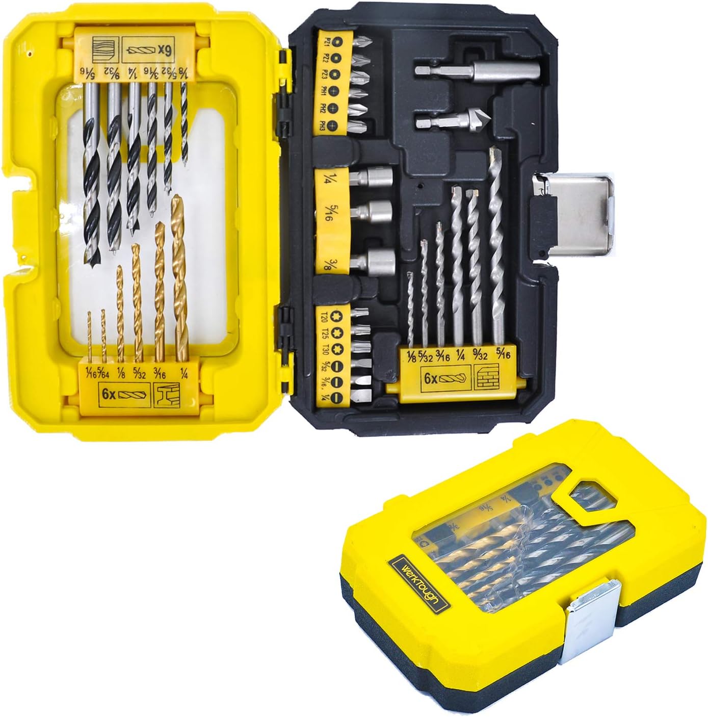 Werktough 35Pcs Drill Screwdriver Bit Set Combo Drill Set In Solid