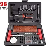 ORCISH 98Pcs Tire Repair Plug Kit Heavy Duty Flat Tire Repair Kit Tire Patch Kits Puncture Repair Kit