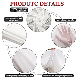 Mesh Fabric 4-Way Stretch Power Mesh 1 Yards Long