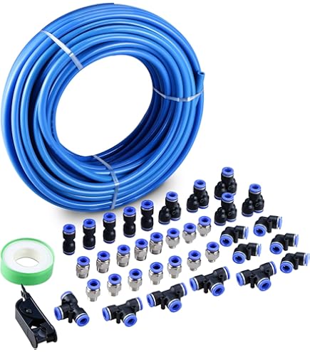 Othmro Tuyau Pneumatique, 10 Mm De Diamètre Extérieur X 8 Mm ID 5