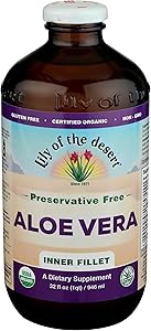 Lily Of The Desert Aloe Vera Juice - Inner Fillet Aloe Vera Drink, Organic Aloe Juice with Natural Vitamins, Digestive Enzyme