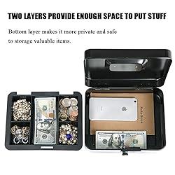 Jssmst Large Cash Box with Combination Lock