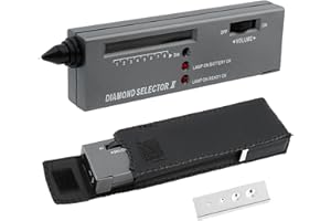 JUST E JOY Portable Diamond Tester with Testing Platform and Carrying Case, Jewelry Diamond Selector Gem Tester Pen for Identification of the True and False of Diamond(Black)