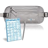 Raytix Money Belt For Travel – RFID Blocking Waist Pouch Passport Holder Wallet Belt – Waterproof Hidden Travel Fanny Pack Fo