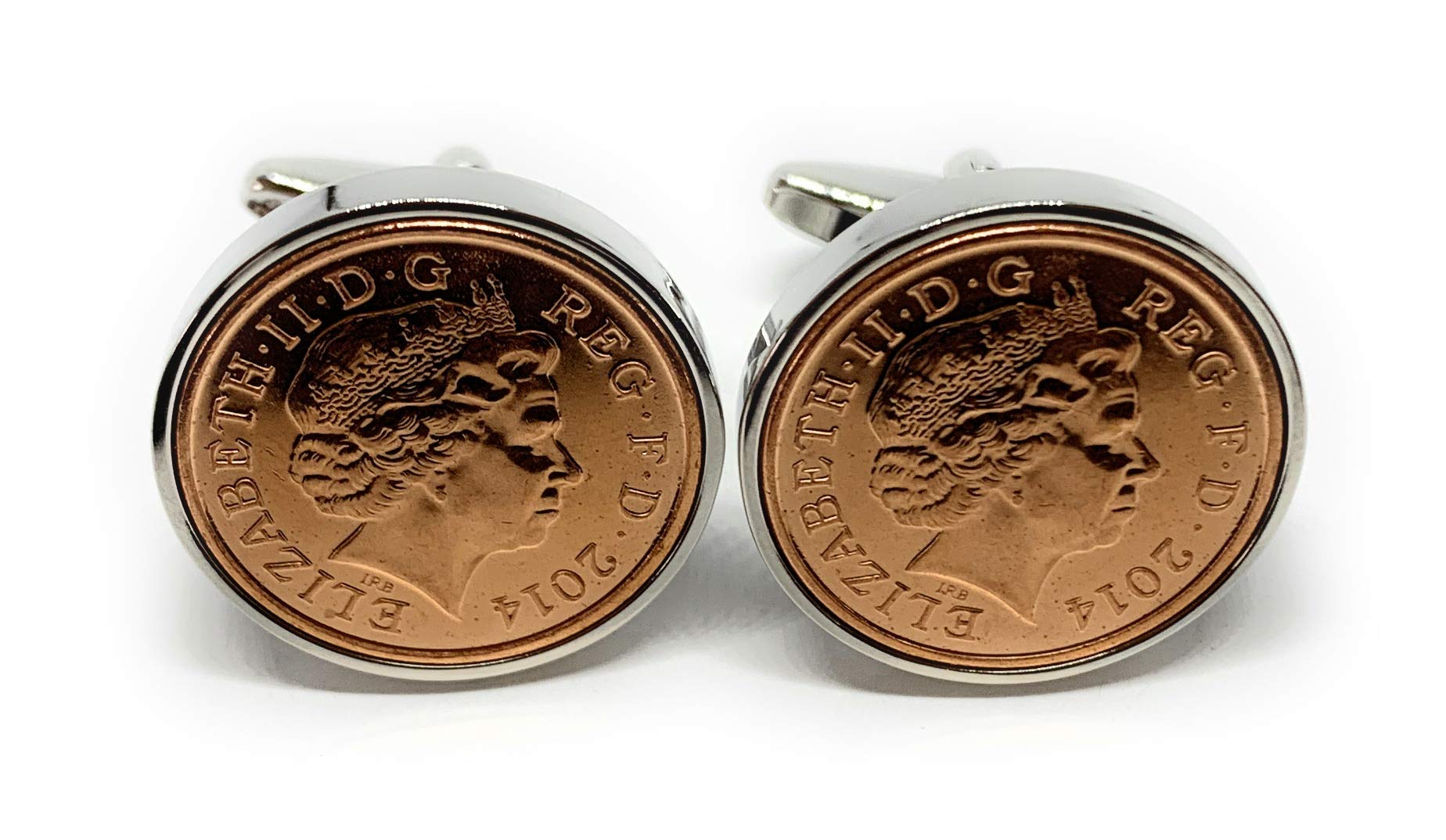 Premium 2014 12th Silk wedding Anniversary 12 year Silk birthday/Anniversary 2014 Coin cufflinks