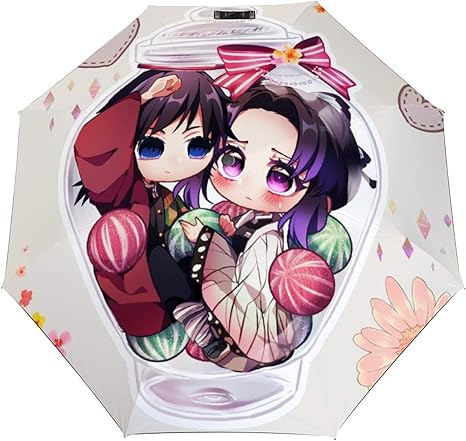 Amazon Umbrella 鬼滅の刃 鬼殺隊 鬼滅の刃折りたたみ日傘完全遮光紫外線マスク率99 超耐風防水梅雨対策携帯晴雨兼用幅98センチ収納袋black Style1 One Size 傘 レインウェア 通販