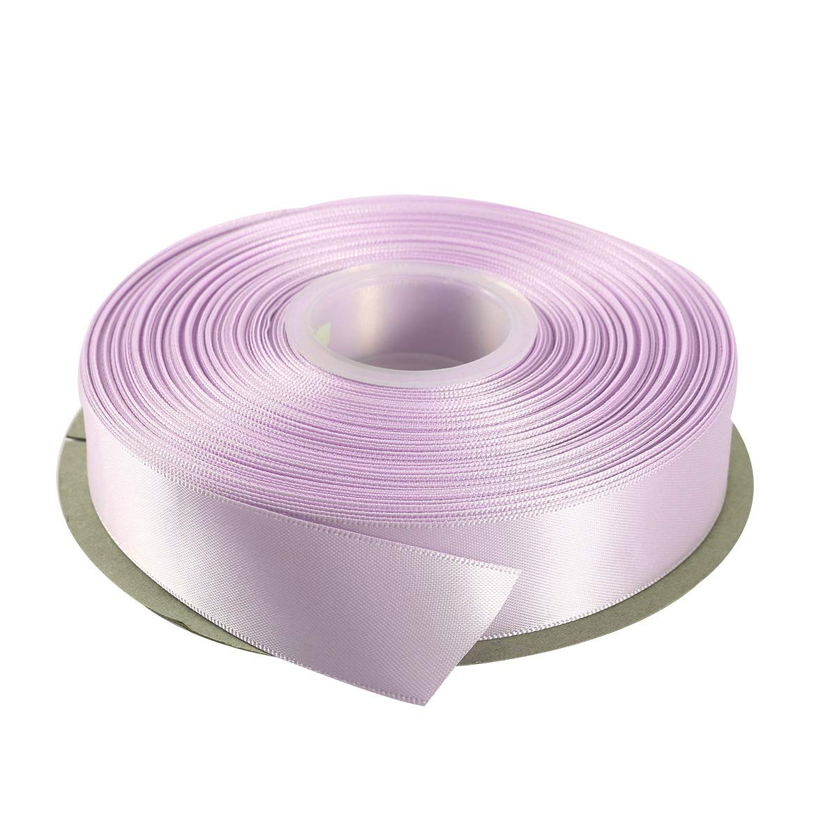 ITIsparkle 25mm Double Faced Satin Ribbon 45 Meters-Roll Set for Gift Wrapping Scrap Books Party Favor Hair Braids Baby Shower Decoration Floral Arrangement Craft Supplies, Lilac Mist Ribbon