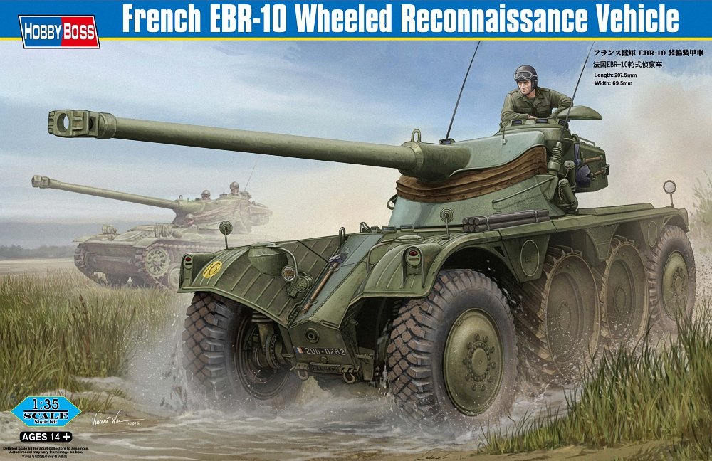 Hobbyboss 1:35 Scale French EBR-10 Wheeled Reconnaissance Vehicle Assembly Kit