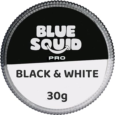 Blue Squid PRO Face Paint Black & White 30g Professional Water Based