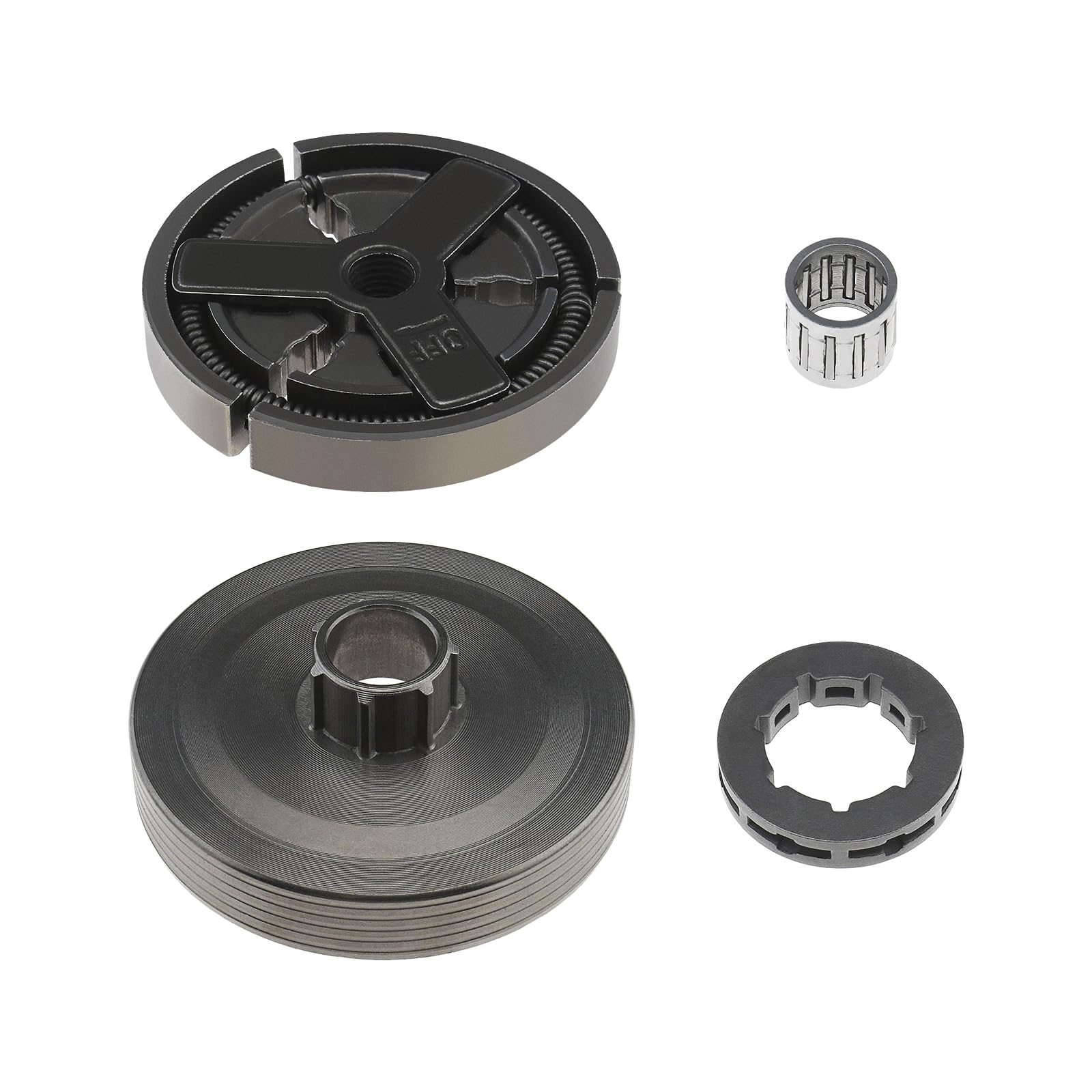 eMagTech Set with 4Pcs 325'' -7T Clutch Drum Sprocket Needle Bearing Kit Compatible with 4500/5200/5800/45CC/52CC/58CC Chainsaw Sprocket Clutch Drum Set