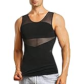 MOLUTAN Mens Compression Shirt Slimming Body Shaper Vest Sleeveless Undershirt Tank Top Tummy Control Shapewear for Men