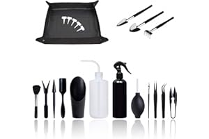 BlueMake Succulent Plants Tools,Mini Garden Hand Transplanting Succulent Tools Miniature Planting,Set for Indoor Miniature Fairy Garden Plant Care (21pcs Tools Set)