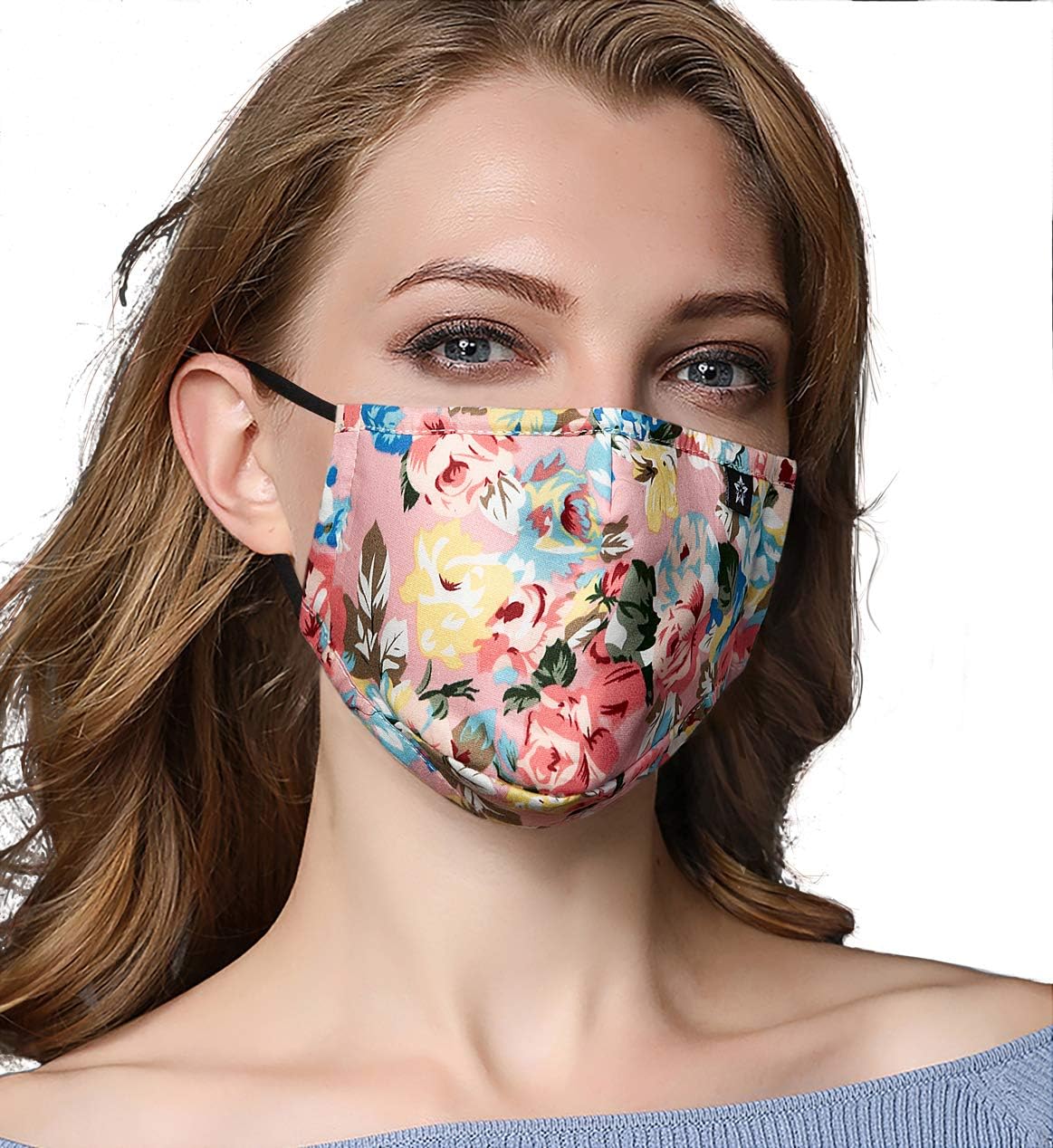 Washeable Reusable Mouth Mask Cotton Anti Dust Half Face Mouth Mask for Men Women Dustproof With Adjustable Ear Loops