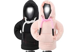 ZHSMS Gear Shift Hoodie, Upgraded Universal Hoodie Car Gear Shift Cover, Funny Shifter Hoodie, 5.9 Inch Car Shifter Stick Protector Decoration(Black/Pink)