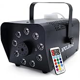 RhyZXPeron Fog Machine Smoke Machine with 13 Colorful LED Lights Effect | 500W, 2000CFM, with 1 Wireless Remote Controls,Low Fluid Auto Shut-Off, Perfect for Wedding Halloween Party and Stage Effect
