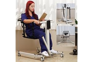 BNDDUP Electric Patient Lift Transfer Chair Lifts for Elderly Patients Transfer Lift Chair Electric Chair Lift Assist Devices for Seniors (Foldable Electric Patient Lift Transfer Chair)